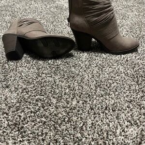 Fergalicious Gray Heeled Boots